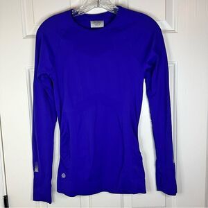 Athleta Pacifica SPF Fitted Top Size Small Thumbholes and Pocket Swim Athletic